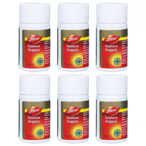 Dabur Kaishore Guggulu (60 Tablets, Pack of 6)