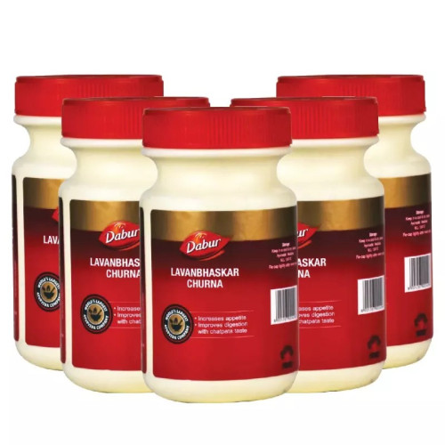 Dabur Lavan Bhaskar Churna (120g, Pack of 5)