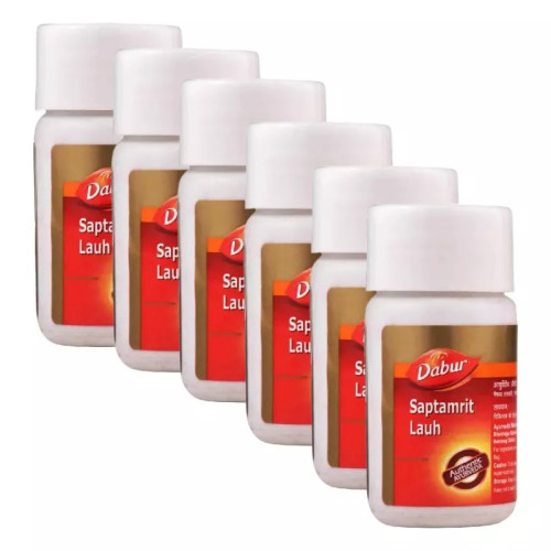 Dabur Saptamrit Lauh (40 Tablets, Pack of 6)