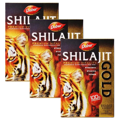 Dabur Shilajeet Gold (10 Capsules, Pack of 3)