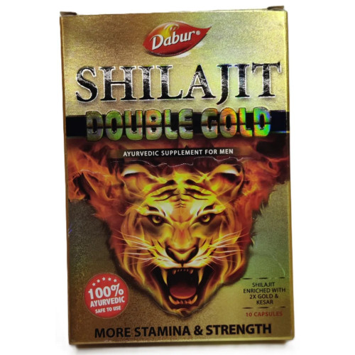 Dabur Shilajit Double Gold (10 Capsules, Pack of 2)