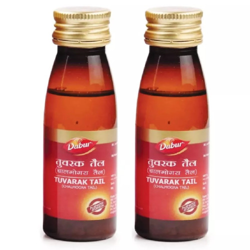 Dabur Tuvarak Tail (Chalmogra Oil) (50ml, Pack of 2)