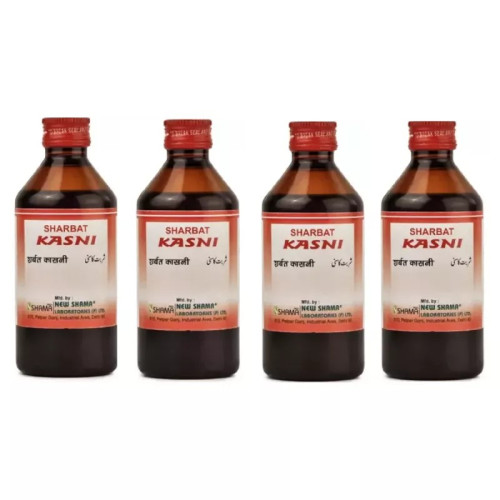 New Shama Sharbat Kasni (200ml, Pack of 4)