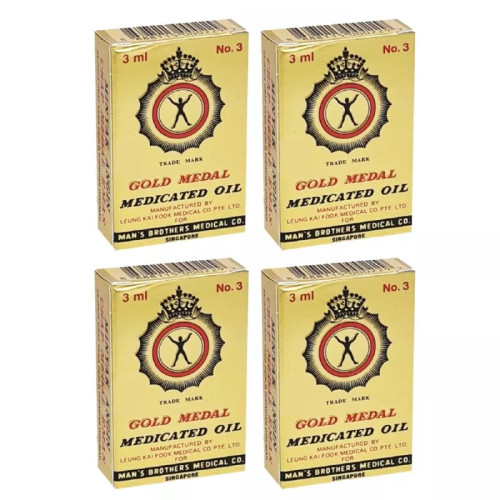 Gold Medal Medicated Oil (3ml, Pack of 4)