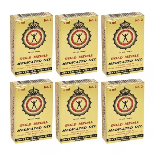 Gold Medal Medicated Oil (3ml, Pack of 6)