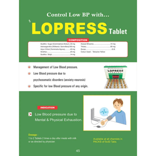 Pratik Nutraceuticals Lopress  Tablet (150 Tablets)