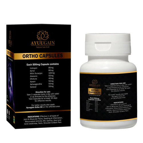 Ayuugain Ortho  Capsules for All Type of Joint and Muscle Pain (60cap)