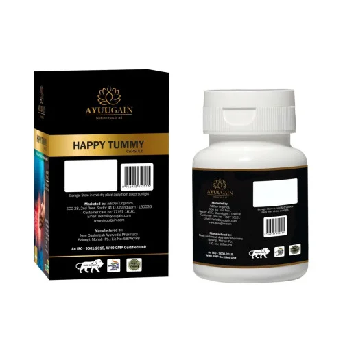 Ayuugain Tummy  Capsules for Constipation, Indigiestion, Gas & Acidity Relief (60cap)