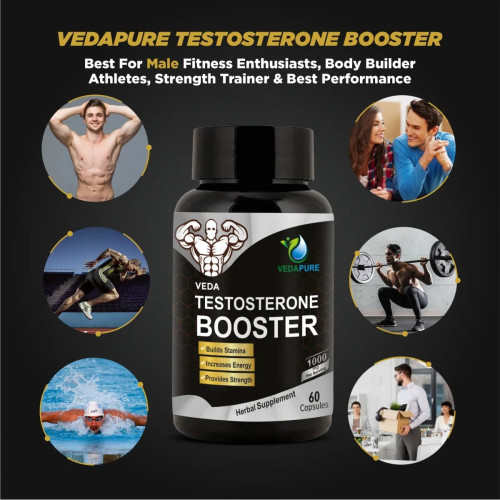 Vedapure Testosterone Booster 1000mg (60 Capsules)