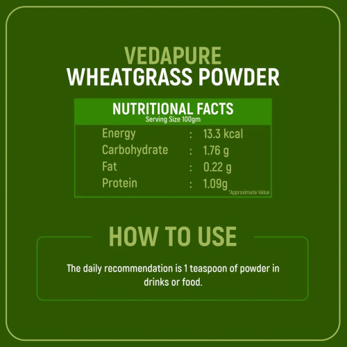 Vedapure Wheat Grass Powder (100g)