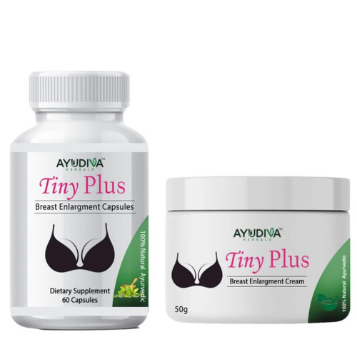 Ayudiva Herbals Tiny Plus  Capsules + Tiny Plus Cream (60cap + 50g Cream) (1Pack)
