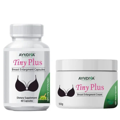 Ayudiva Herbals Tiny Plus  Capsules + Tiny Plus Cream (60cap + 50g Cream) (1Pack)