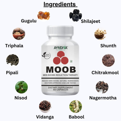 Ayudiva Herbals Moob  Capsules (60 Capsules)
