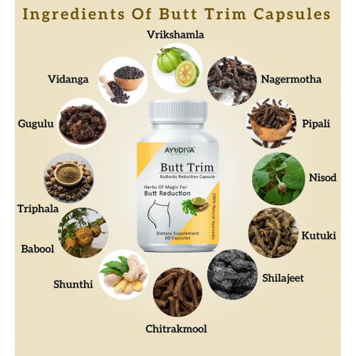 Ayudiva Herbals Butt Trim  Capsules (60 Capsules)