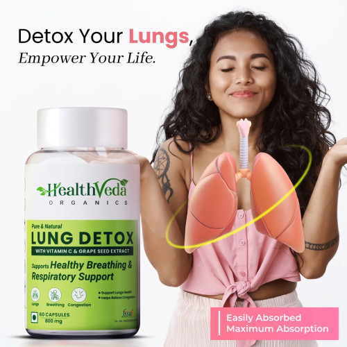 Health Veda Organics Lung Detox (60cap)
