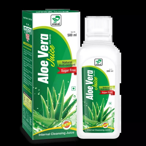 Prime Aloe Vera Juice With Pulp (Sugar Free) (500ml)