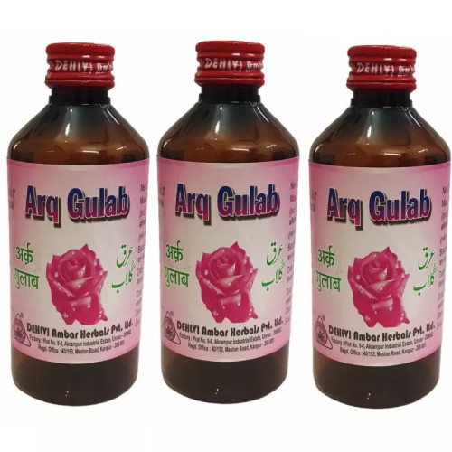 Dehlvi Ambar Arq Gulab (100ml, Pack of 3)