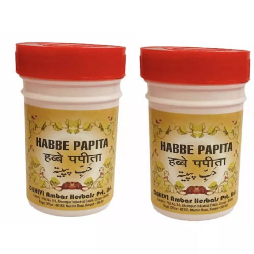 Dehlvi Ambar Habbe Papita (100Pills, Pack of 2)