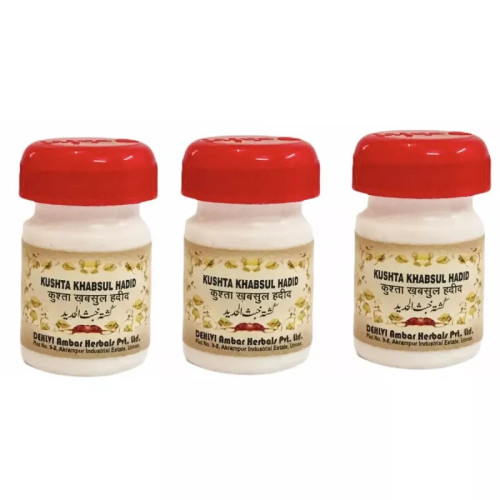 Dehlvi Ambar Kushta Khabsul Hadid (10g, Pack of 3)
