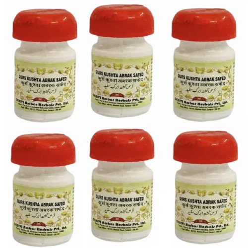 Dehlvi Ambar Qurs Kushta Abrak Safed (30 Tablets, Pack of 6)