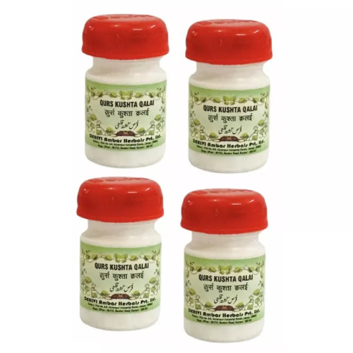 Dehlvi Ambar Qurs Kushta Qalai (30 Tablets, Pack of 4)