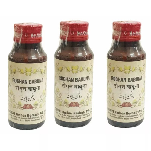 Dehlvi Ambar Roghan Babuna (25ml, Pack of 3)