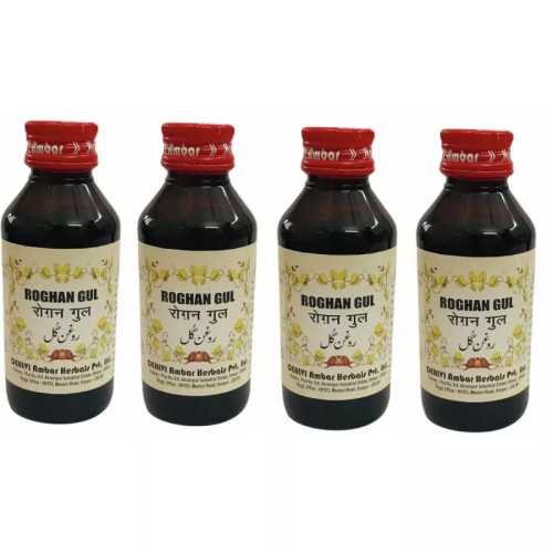 Dehlvi Ambar Roghan Gul (25ml, Pack of 4)