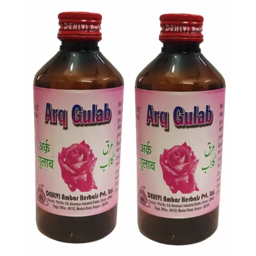 Dehlvi Ambar Rose Water (Arq Gulab) (100ml, Pack of 2)
