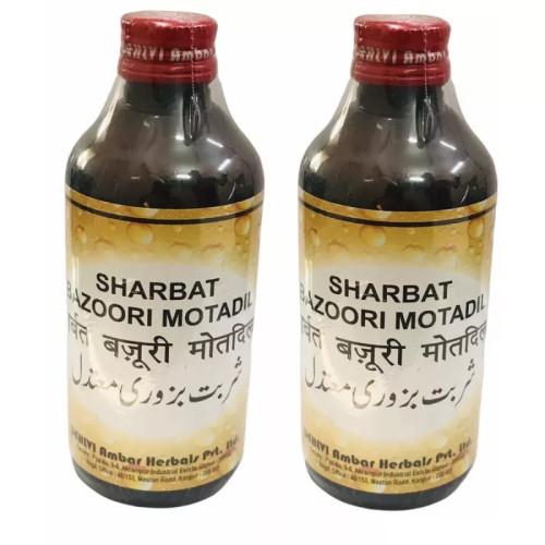Dehlvi Ambar Sharbat Bazoori Motadil (200ml, Pack of 2)