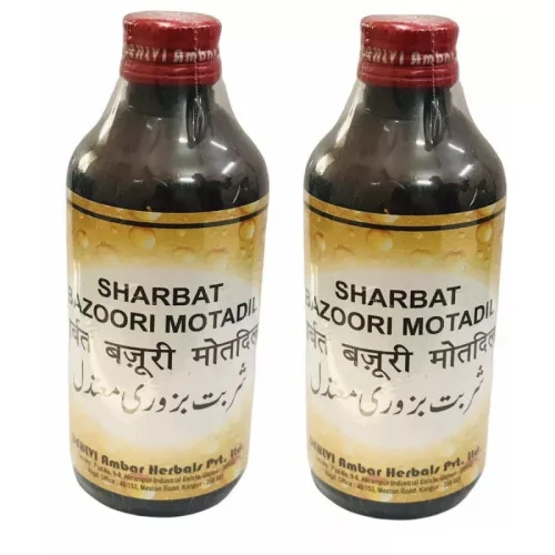 Dehlvi Ambar Sharbat Bazoori Motadil (200ml, Pack of 2)