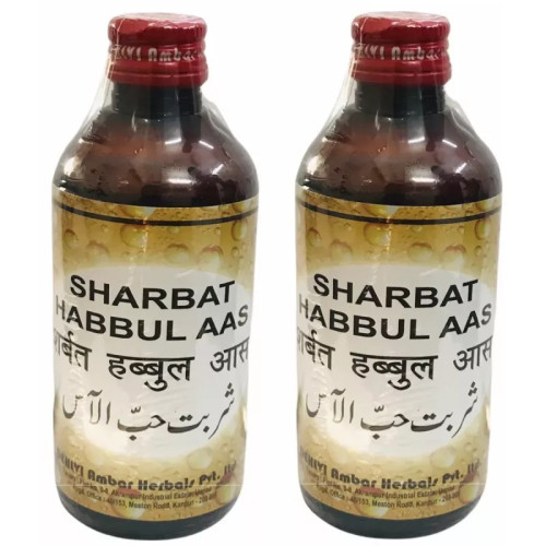 Dehlvi Ambar Sharbat Habbul Aas (200ml, Pack of 2)