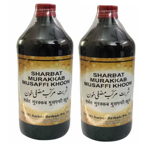 Dehlvi Ambar Sharbat Murakkab Musaffi Khoon (200ml, Pack of 2)