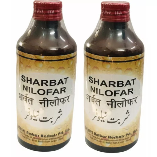 Dehlvi Ambar Sharbat Nilofar (200ml, Pack of 2)