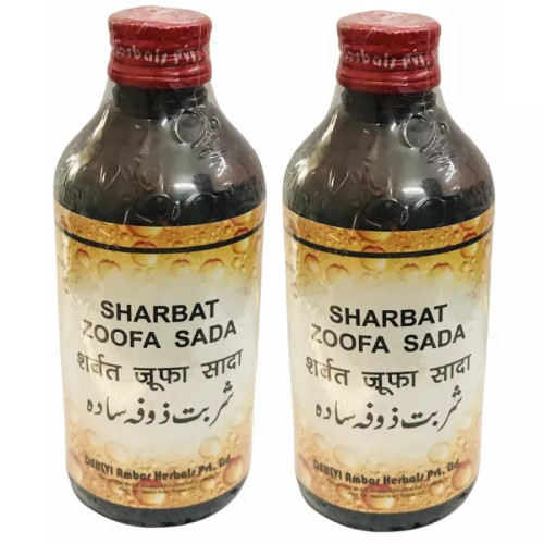 Dehlvi Ambar Sharbat Zoofa Sada (200ml, Pack of 2)
