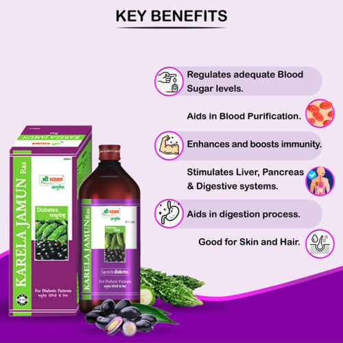Shri Chyawan Ayurveda Karela Jamun Ras (400ml)