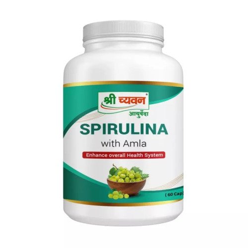 Shri Chyawan Ayurveda Spirulina With Amla  Capsulesule (60cap)