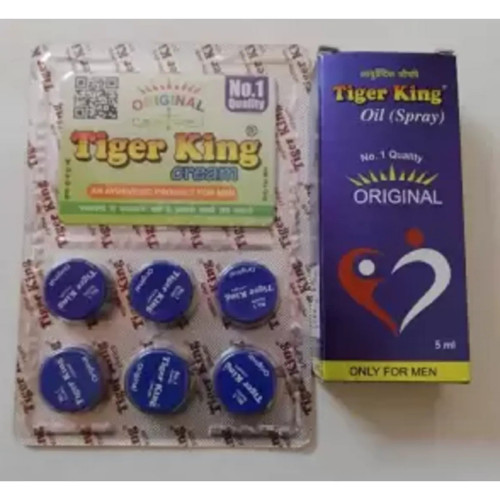 Roy Biotech Tiger King Cream & Oil Spray For Men (9g + 5ml) (1Pack)