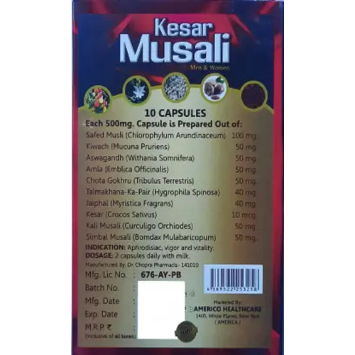 Roy Biotech Kesar Musali  Capsulesule (10 Capsules, Pack of 3)