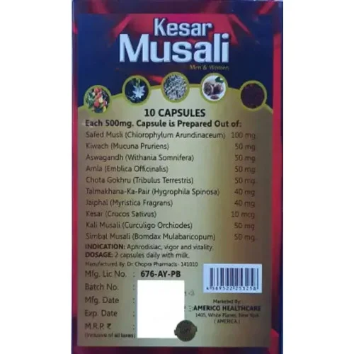 Roy Biotech Kesar Musali  Capsulesule (10 Capsules, Pack of 3)