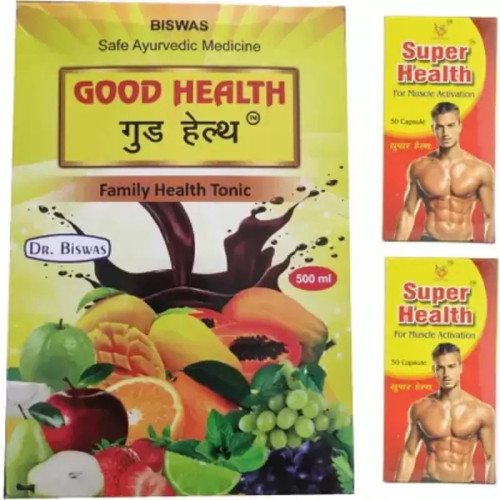 Roy Biotech Good Health Syrup And Super Health  Capsulesule 2 pack (500ml + Each 50 Capsules) (1Pack)