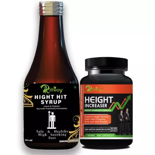Riffway Hight Hit Syrup + Height Increaser  Capsules (200ml+30 Capsules) (1Pack)