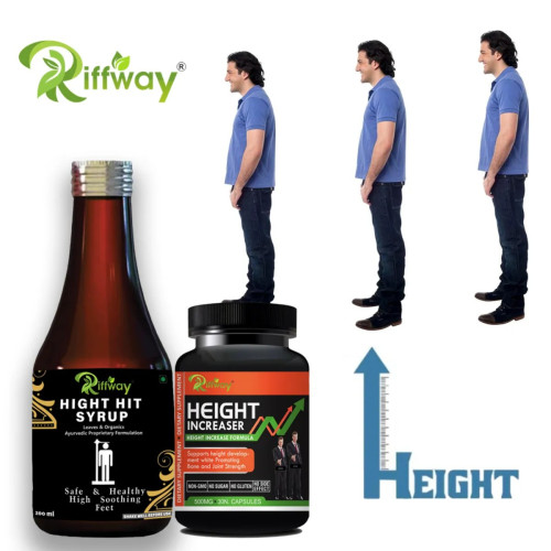 Riffway Hight Hit Syrup + Height Increaser  Capsules (200ml+30 Capsules) (1Pack)
