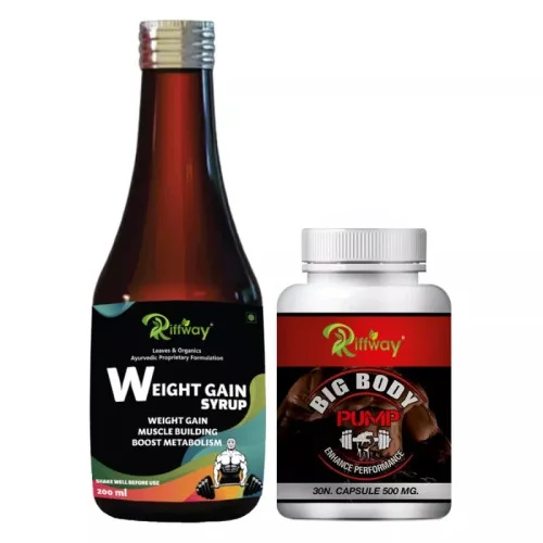 Riffway Weight Gain Syrup + Big Body Pump  Capsules (200ml+30 Capsules) (1Pack)