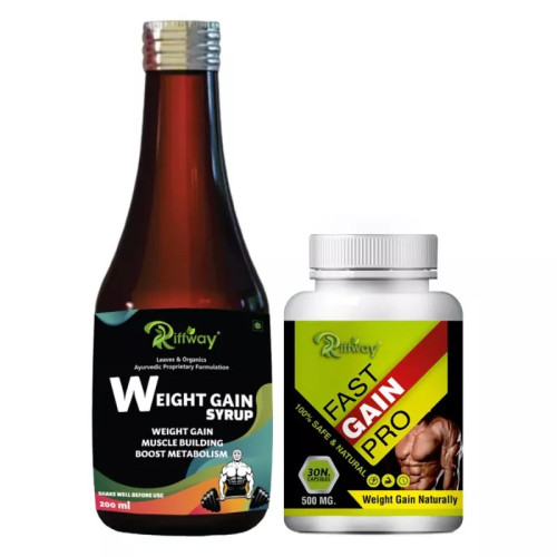 Riffway Weight Gain Syrup + Fast Gain  Capsules (200ml+30 Capsules) (1Pack)