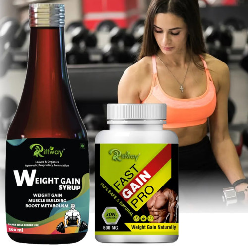 Riffway Weight Gain Syrup + Fast Gain  Capsules (200ml+30 Capsules) (1Pack)