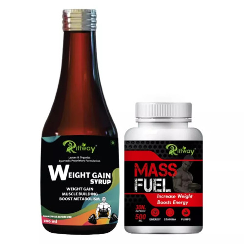 Riffway Weight Gain Syrup + Mass Fuel  Capsules (200ml+30 Capsules) (1Pack)