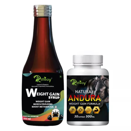 Riffway Weight Gain Syrup + Natural Andura  Capsules (200ml+30 Capsules) (1Pack)