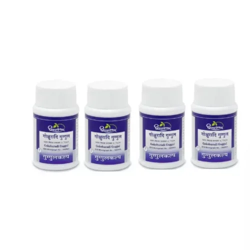 Dhootapapeshwar Gokshuradi Guggul (60 Tablets, Pack of 4)