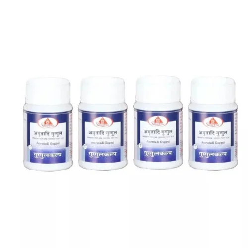 Dhootapapeshwar Amrutadi Guggul (60 Tablets, Pack of 4)