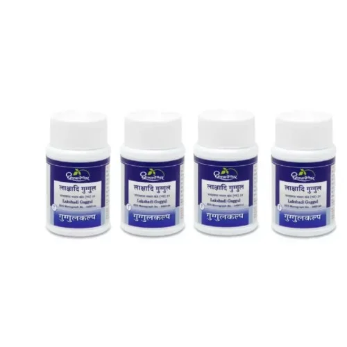 Dhootapapeshwar Lakshadi Guggul (60 Tablets, Pack of 4)